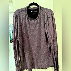 Reclaim Men’s Purple Heathered Thermal Long Sleeved Shirt